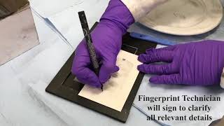 The process of making a fingerprint identification