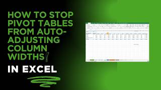How to stop pivot tables from auto-adjusting column widths video #excel #pivot_table #pivottable