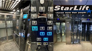 Glass StarLift/SJEC MRL Elevators @ Comfort Hotel Karl Johan - Oslo, Norway