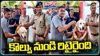 Police Dog Tara Retires From Service After Working For 12 Years | V6 Teenmaar