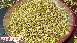 एक रात मे अंकुरीत करने का perfect तरिका | how to grow sprouts at home |