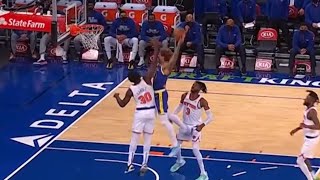 Kelly Oubre tries to put back Steph Curry's miss from 5 feet away | Warriors vs Knicks