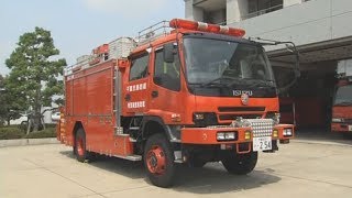 活躍する消防の車 救助工作車（レスキュー車）