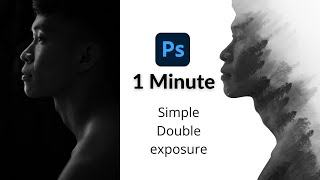 Double Exposure Effect in 60 Sec. in  Photoshop   || 1 minute Photoshop||