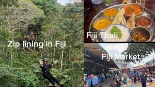 Travelling back to NewZealand. Last day in Fiji. First Zip-lining experience