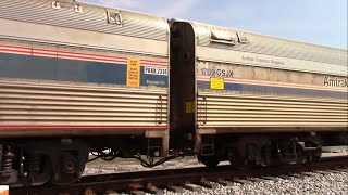 8 'Private Carrier' Passenger Cars Trailing on CSX M642-30 in Brookston, Indiana