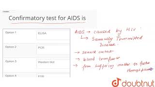 Confirmatory test for AIDS is