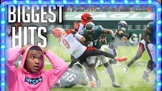 RUGBY FAN REACTS TO AMERICAN FOOTBALL *BIGGEST HITS*