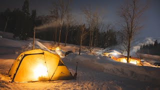 【徒歩キャンプの悲劇、暑い日の雪中キャンプって。。】IN 白馬わさび農園キャンプ場