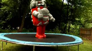 Rock Monster Trampoline Fun