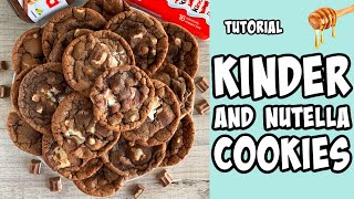 Kinder And Nutella Cookies! Recipe tutorial #Shorts