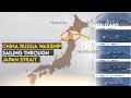 China Russia Warship Sailing Through Japan Strait