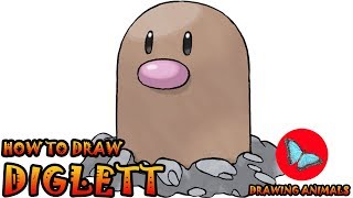 How To Draw Diglett From Pokemon | Drawing Animals