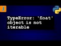 TypeError 'float' object is not iterable