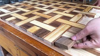 Amazing Creative Design Ideas Woodworking - Beautiful Diy Striped Table