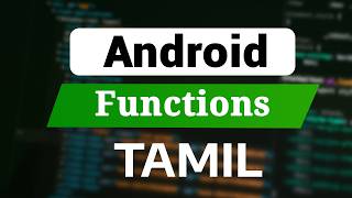 Kotlin Functions Explained in Tamil | Android Development