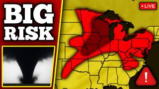 🔴 BREAKING TORNADO ON THE GROUND IN KANSAS - Tornadoes Likely With LIVE Storm Chasers...