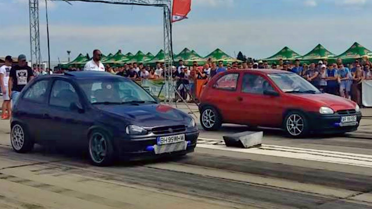 Opel Corsa B Turbo Vs Opel Corsa B Turbo - C20Let Battle Drag Race Arad ...