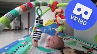 [VR180 VR 3D] Baby Riley playing on Gym Mat | Apple Vision Pro Meta Oculus Vuze XR Virtual Reality