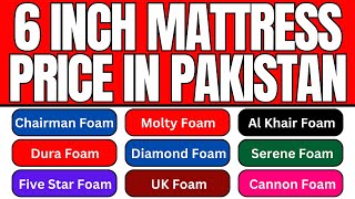 6 Inch Mattress Price in Pakistan 2024 | Molty, Dura, Diamond, Supreme, Al Khair, UK, Cannon etc.