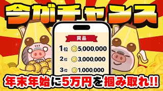 【いざ挑戦！】お年玉GETチャンス！年末年始に最大5万円がもらえるヤバいポイ活キャンペーンが始まりました！！【クラシルソリティア】