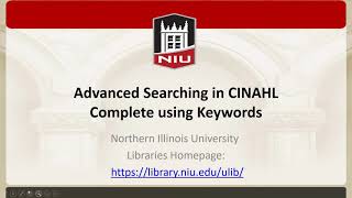 Advanced Searching in CINAHL Complete using Keywords