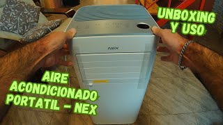 UNBOXING y USO de AIRE ACONDICIONADO PORTATIL marca NEX 9000 BTU