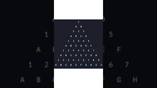 #Shorts🔥 Java Program Print Alphabet & Number In Triangle Shape using for loop.