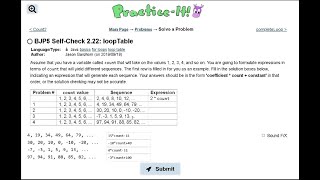 Java Practice It || 2.22 loopTable || for loop