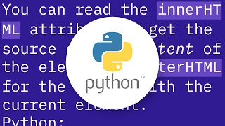 Get HTML source of WebElement in Selenium WebDriver using Python