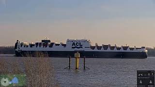 🚢 RoRo-Containerschiff ATLANTIC STAR erreicht Hamburg | 20.02.2025 | Elbcam Grauerort