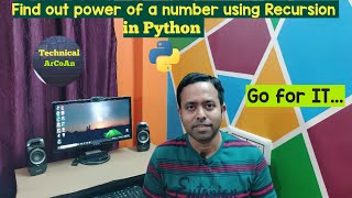 Find out power of a number using recursion in Python | Python Tutorial | Pycharm IDE | Python