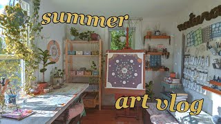 Summer Art Vlog ❋ painting pollinators, hiking + art studio decor