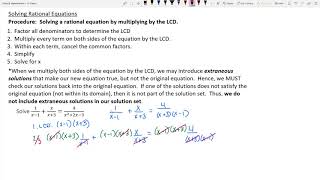 1 5 Solving Rational Equations Example 3