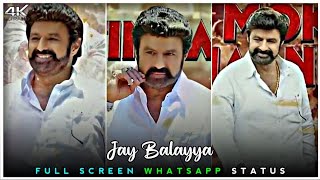 Jai Balayya Full💢Screen Whatsapp😍Status | Jai Balayya Song🥀Status | Jai Balayya Song Whatsapp Status