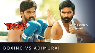 Dhanush Fights For Adimurai | Fight Scene | Pattas | Amazon Prime Video