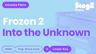 Into the Unknown - Frozen 2 | Idina Menzel, AURORA (Lower Key) Piano Karaoke