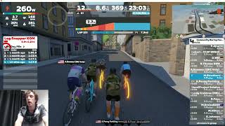 Zwift DBR Innsburckring (leg snapper KOM) 180 - 350 score