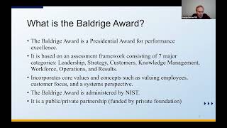 IS4ID - 8/28/23 Implementation Science and the Baldrige Model of Healthcare Quality