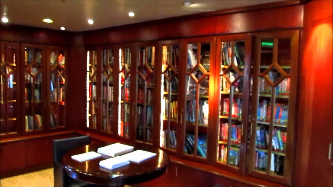 Library On Board The Cruise Ship Sea Princess - YouTube