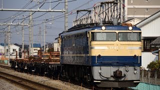 工9774 EF65 501+チ+チキ+チ+チキ2B 高崎操工臨返空＠神保原～本庄　2018年2月26日