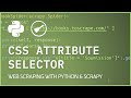 Scrapy CSS Selectors - Selecting elements by attribute value