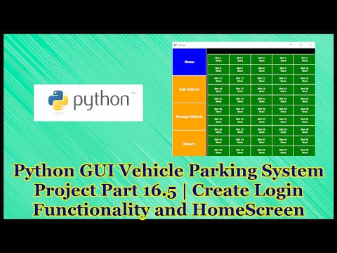 Python Gui Vehicle Parking System Project Part 16 5 Create Login