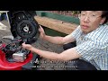 家用汽油割草机 2 如何更换发动机马达拉绳和火花塞 domestic petrol lawn mower 2 replace pull starter rope and spark plug