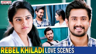 "Rebel Khiladi" Love Scenes | Hindi Dubbed Movie | Raj Tarun, Riddhi Kumar |Aditya Movies