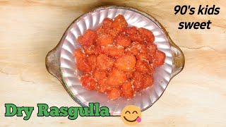 #Bhavaniwonders #Rasgulla చిన్ననాటి తీపి జ్ఞాపకం || 90's kids sweet Recipe in telugu || Dry rasgulla