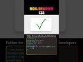 box-shadow CSS #html#css#js#box#shadow