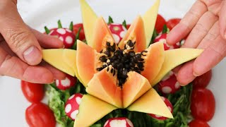 Easy Carving Fruit & Vegetables | Food Decorations Fruit Carving