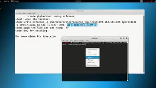 kali linux php backdoor using msfvenom(metasploit)