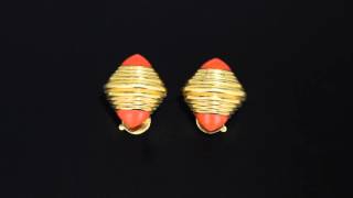 Boucheron Pink Coral Retro Clip Earrings m2259